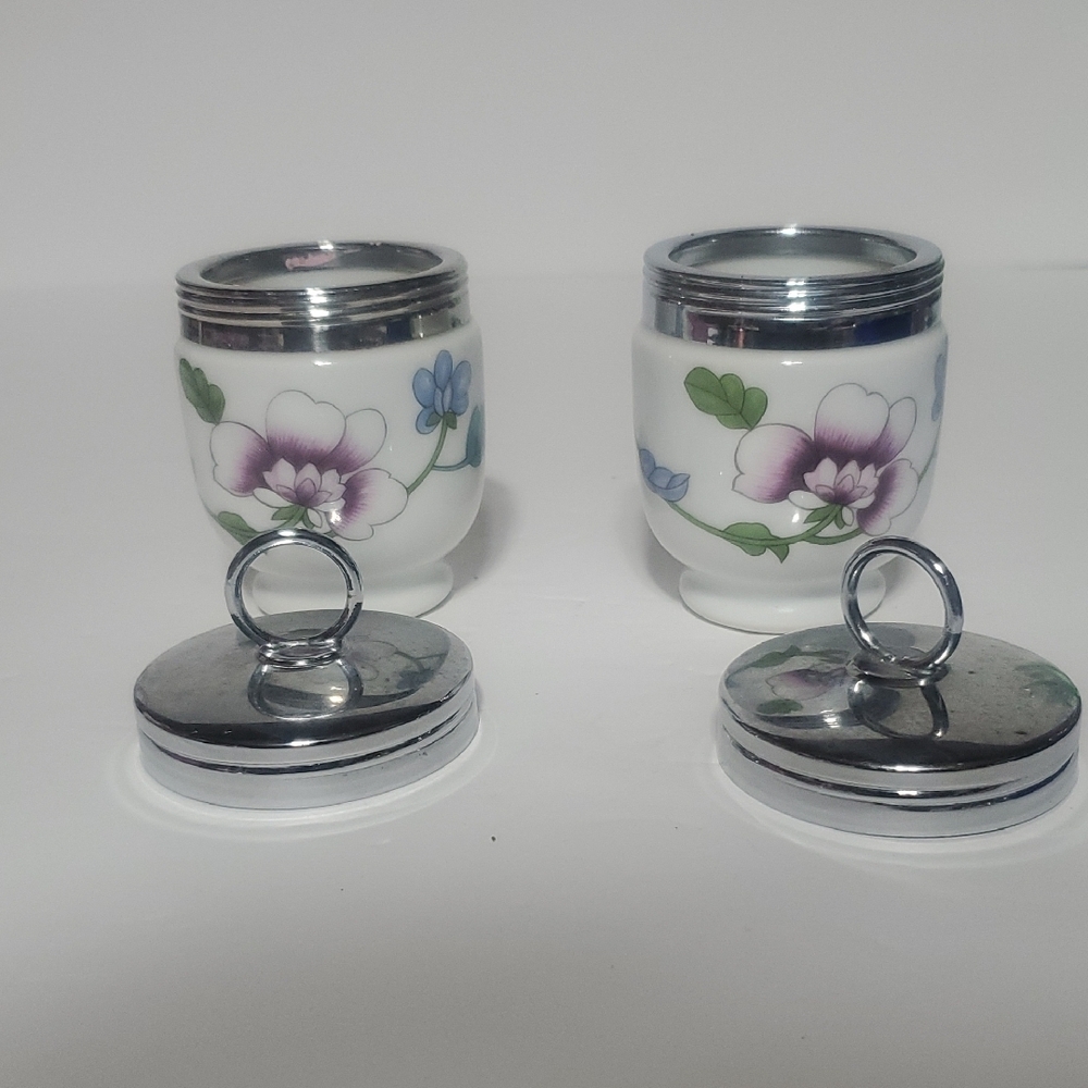 Royal Worchester Porcelain Egg Coddlers - Picture 4 of 6